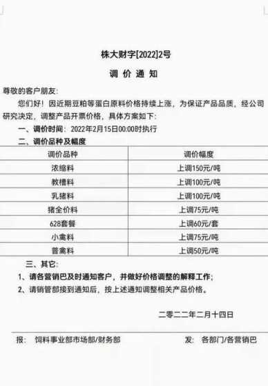 通威饲料涨价信息 水产饲料此轮涨价的原因是什么
